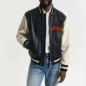 Veste d'hiver en toile imperméable à capuche de style varsity pour homme, 100% laine, longue, personnalisée, vente chaude - Product Image 1