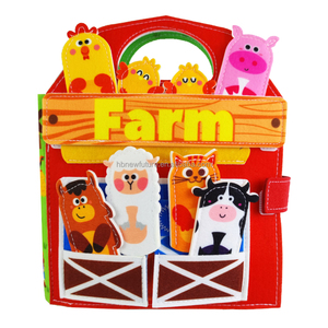 Montessori educazione precoce sentito giocattoli NF15-22 libro di fattoria con animali da fattoria libro occupato per i più piccoli - Product Image 1