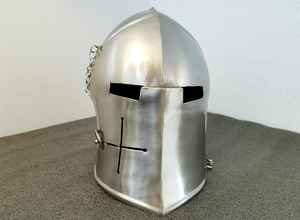 Casco Medieval Armadura de Caballero Medieval Casco de Acero Suave Cosplay Disfraz de Halloween Visored Warrior Casco - Product Image 5