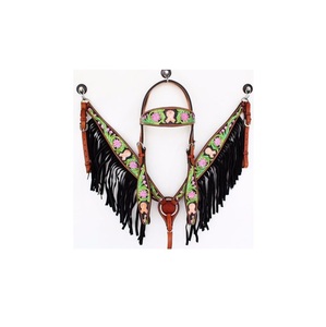 Floral Western Headstall and Breast Collar <b>Set</b> Premium Cowhide Leather Lightweight Trending Custom Design Seasonal Equipment - Product Image 6