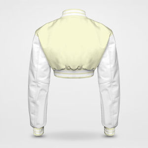 Vestes universitaires courtes pour femmes personnalisées 2026 avec doublure en laine, rembourrage en coton, nouveau style, vestes universitaires courtes, logo personnalisé, service OEM - Product Image 3