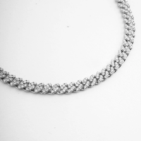 Colliers Hip Hop en Or Blanc 10k 14k, Chaîne Maille Cubaine Miami Infinity, Diamants de Laboratoire Clarté VVS, Meilleurs Prix, Colliers Iced