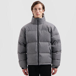 Veste d'hiver personnalisée pour hommes avec capuche, fermeture à glissière longue et chaude, style décontracté - Product Image 1