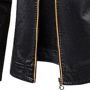 Vente en gros Veste en cuir vintage décontractée, manteau, vestes en cuir pour hommes - Product Image 3