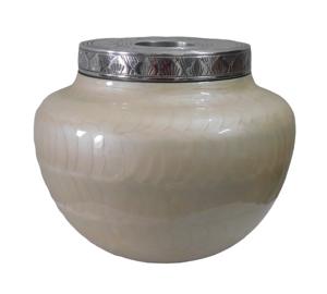 Urnes de crémation en aluminium classique avec revêtement en poudre de couleur grise Urnes de crémation en métal avec couvercle - Product Image 1