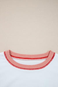 Venta al por mayor de punto de invierno con etiqueta privada forrada occidental rayas Colorblock Patchwork frente contraste costura mujeres de gran tamaño - Product Image 4