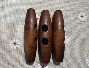 Boutons de vêtement en bois naturel, deux trous, un seul trou, techniques de placage cousues - Product Image 5