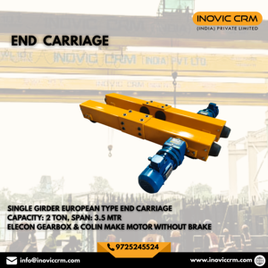 Inovic CRM กล่องเกียร์มอเตอร์ขับเคลื่อนท้ายสำหรับงานหนักสำหรับเครน EOT ส่วนประกอบเครนเหนือศีรษะคานคู่แบบเดี่ยว - Product Image 3