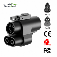 Adaptateur de charge EV DC 300A 1000V NACS vers CCS1, IP54, contacts argentés, vente en gros, direct usine pour l'alimentation des flottes
