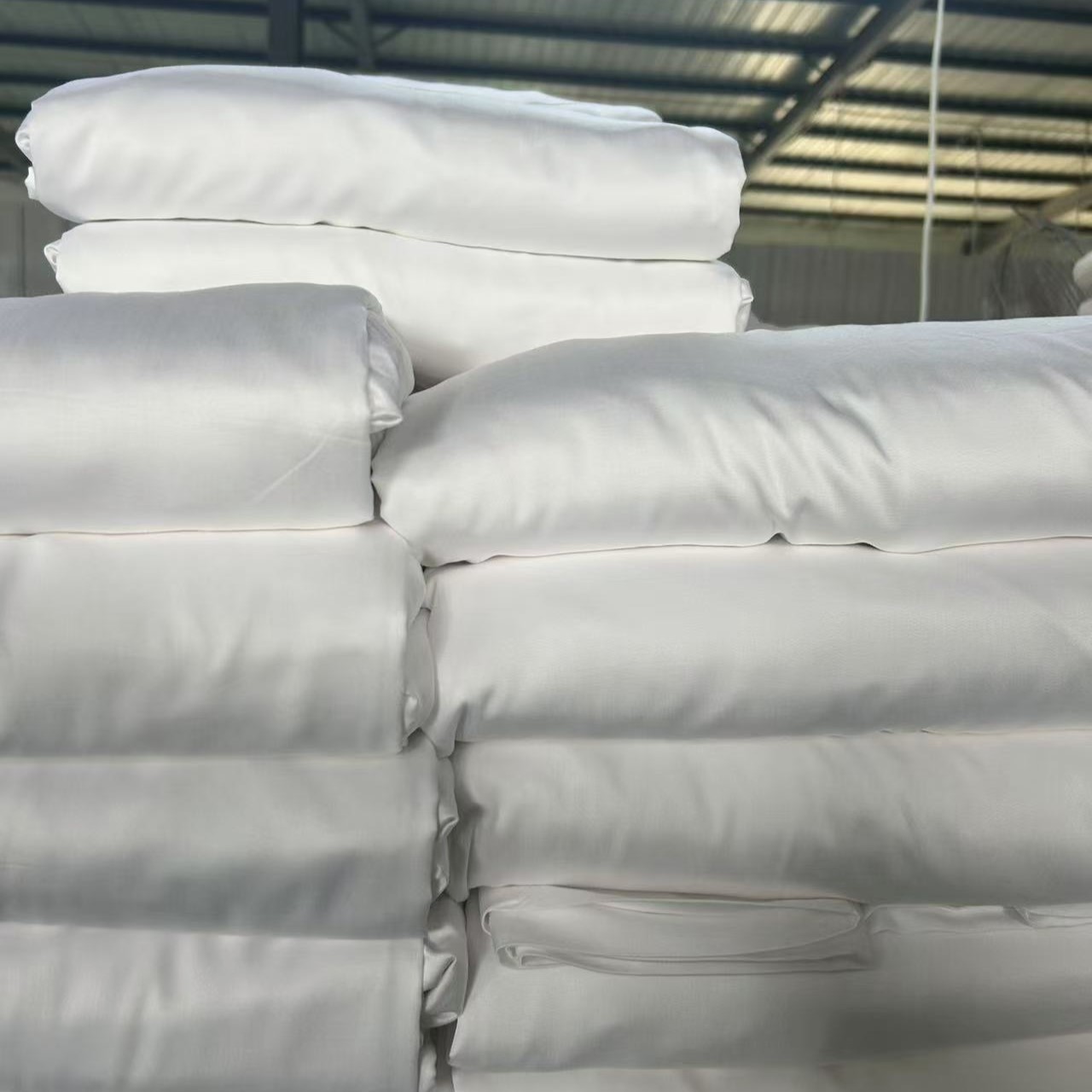 Hot Selling 100% Bamboo Fiber Fabric Washable Cooling Organic Material for Bedding Set Sheet Pillow case Use Pure White Color