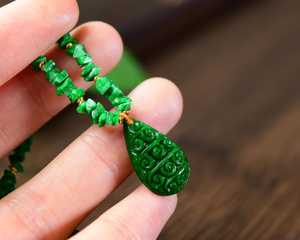 Natural Green Jadeite Pendant Necklace For Women 925 Sterling <b>Silver</b> 14K Gold Plated Lucky <b>Charm</b> Jewelry Gift For Her Handmade - Product Image 5