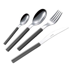Ensemble de couverts You&Me SKY Grey YM24SK 24 pièces en acier inoxydable 18/0, collection de vaisselle élégante - Product Image 1