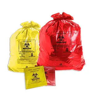 Plastic Disposable Waterproof Garbage Bag Hospital Biohazard Supplies Medicals Garbage Pouch Waste Disposal Bag