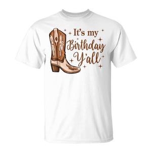 T-shirt Promozionale 'È il Mio Compleanno, Tutti!', Stile Western Country, per Cowgirl e Appassionati di Country Western - Product Image 1
