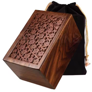 Large Wood Pet Urn Wooden Cremation Urn <b>Memorial</b> Ashes Storage Container Wooden Cremation Urns at Budget Friendly Price - Product Image 5