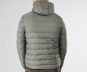 2026 Custom Men's Windproof <b>Soft</b> <b>Shell</b> Puffer <b>Jacket</b> Winter Outdoor <b>Hooded</b> Zipper Print Logo - Product Image 6