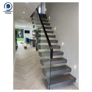 <span class=keywords><strong>Escalier</strong></span> flottant contemporain avec <span class=keywords><strong>marches</strong></span> en <span class=keywords><strong>bois</strong></span> foncé et garde-corps en métal, industriel-chic pour lofts pour villas - Product Image 6