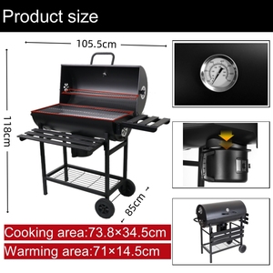 Oil Drum Steel <strong>Charcoal</strong> <strong>Grill</strong> with Modern Design for Outdoor BBQ - Product Image 2