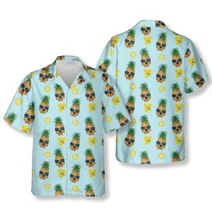 Chemise hawaïenne de style fête de plage pour hommes léger décontracté à manches courtes tissu boutonné tenue de vacances haut - Product Image 1