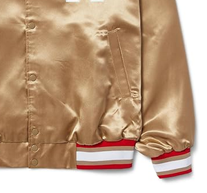 Chaqueta Bomber Varsity de Pana de Poliéster con Cuello Alto, Multicolor, para Invierno - Product Image 3