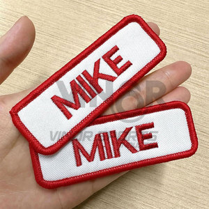 Twill Fabric Custom <b>Name</b> Patch 2pcs Personalized Embroidered <b>Name</b> Tags Sew On or Iron On Patches Clothing Uniforms - Product Image 5