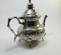 Théière marocaine en argent artisanale, service à thé fait main, petite théière, pots marocains faits à la main, NOUVEAU, OEM disponible, 10