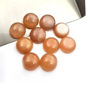 Piedra Lunar de Melocotón Natural, Mezcla de Tamaños, Gema Redonda Suelta, Cabujón de 3-14 mm, Piedra Lunar de Melocotón para Joyería - Product Image 5