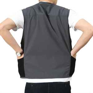 Chaleco de chaleco informal para hombre de tendencia superior Ropa de trabajo de algodón 100% con bolsillos multicarga Chaqueta de utilidad tejida-Venta al por mayor de fábrica - Product Image 3