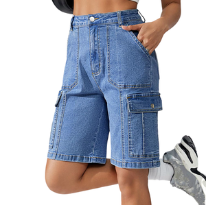 Short cargo de style étonnant séchage rapide classique été quotidien décontracté mode couleur unie short respirant pour les femmes - Product Image 3