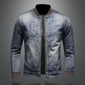 Veste denim ample rétro pour hommes Parka d'hiver décontracté Vêtements de sortie moto tendance - Product Image 2