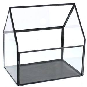 Terrarium en métal fait à la main avec verre fini or, finition naturelle d'aspect moderne de haute qualité pour la décoration d'hôtel à la maison - Product Image 4