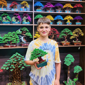 Bonsaï en cuivre rose fabriqué à la main prêt à expédier arbre artificiel pour la paix intérieure améliorant le <span class=keywords><strong>bien</strong></span>-<span class=keywords><strong>être</strong></span> et les rêves inspirants - Product Image 4