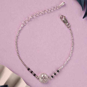 NOVAMART Fine Buy Pure Silver Mangalsutra Bracelets Fine Beaded Gift for <b>Wives</b> Wholesale Export - Product Image 2