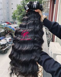 Extensions de cheveux vierges vietnamiens bruts non transformés de meilleure qualité Couleur noire naturelle Trame ondulée Cuticule alignée Style de vague naturelle - Product Image 1