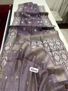 Diseñador de lujo Ropa étnica de moda Premium Soft Muga Cotton Saree Blusa con tejido Trabajo Mujer Fabricante de moda - Product Image 5