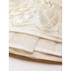 Vestido de Novia de Lentejuelas Beige Glorioso, Lehenga Choli Festivo con Dupatta - Product Image 3