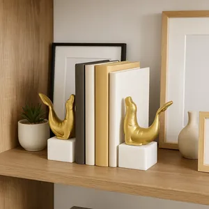 Sculpture d'animal antique religieuse tendance mondiale en aluminium, figurine moderne plaquée or polie pour la décoration de la maison - Product Image 1