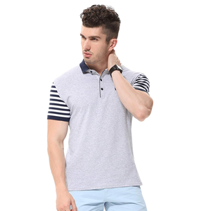 Polos décontractés col en O à manches courtes coupe ajustée pour hommes Design solide Vêtements grande taille-Logo personnalisable BD - Product Image 3