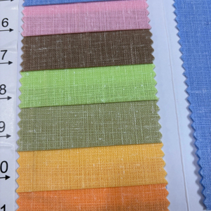 Decoración Lino Tela de algodón Estilo flameado Técnica tejida 58 \ "Ancho Patrón teñido liso Prendas de mujer para hombres y mujeres Niñas - Product Image 1