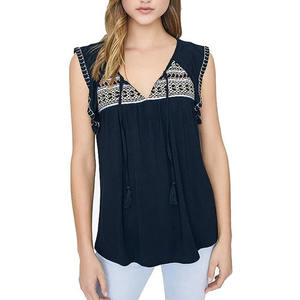 Débardeur grande taille coupe ajustée sans manches en tissu polyester 100% coton respirant et respirant pour femmes de meilleure qualité prix de gros - Product Image 4