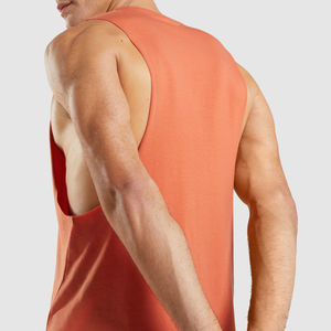 Débardeur pour homme de mode en gros, logo personnalisé, débardeur long pour homme, débardeur de musculation, débardeur de sport uni pour homme - Product Image 5