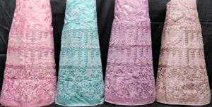 Vente en gros 3M Flair Heavy Jarkan Work Brodé Butti Bordure Net Dupatta B2B Commandes Bienvenue Fête Porter Lehenga Choli Blouse - Product Image 2