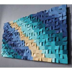 การตกแต่งผนังด้วยโมเสกไม้แซนด์แบงค์ ป้ายติดผนังที่มีสไตล์ - Product Image 3