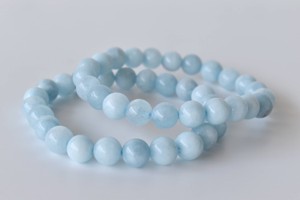 Hot Selling High Quality Aquamarine 8mm Round Beaded <b>Bracelet</b> Semi Precious Healing <b>Gemstone</b> <b>Bracelet</b> for Jewelry Meditation - Product Image 3