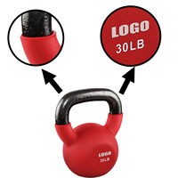 Kettlebell en néoprène durable et compact avec logo personnalisé pour la salle de sport à domicile, design doux au toucher