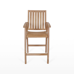 Silla de barra de teca estilo Maldivas Diseño de muebles comerciales para espacios comerciales - Product Image 6