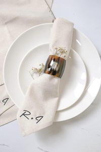 Servilleteros de Cuerno de Búfalo, Porta Servilletas Redondos para Hoteles de Lujo, Restaurantes y Mesas de Boda, Alta Calidad - Product Image 4