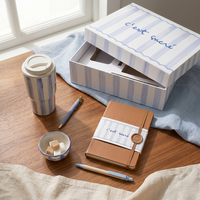 Coffret Cadeau Personnalisé : Carnet Imprimé Letterpress, Stylo et Tasse à Café – Tasse de Bureau Minimaliste en Acier Inoxydable Marque WS