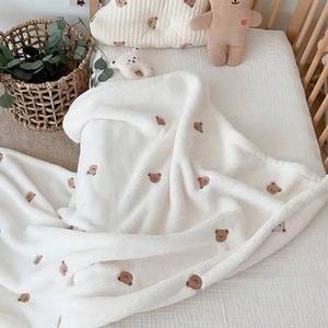 Manta de algodón suave para bebé, ropa de cama acogedora para recién nacidos, calidad superior, respetuosa con el medio ambiente, OEM, venta al por mayor - Product Image 2