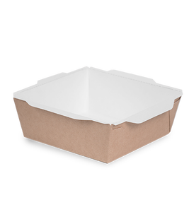 Bol à salade en papier kraft de qualité supérieure OSQ OpSalad 900 avec couvercle transparent anti-fuite pour la présentation de plats à emporter, logo personnalisé - Product Image 2